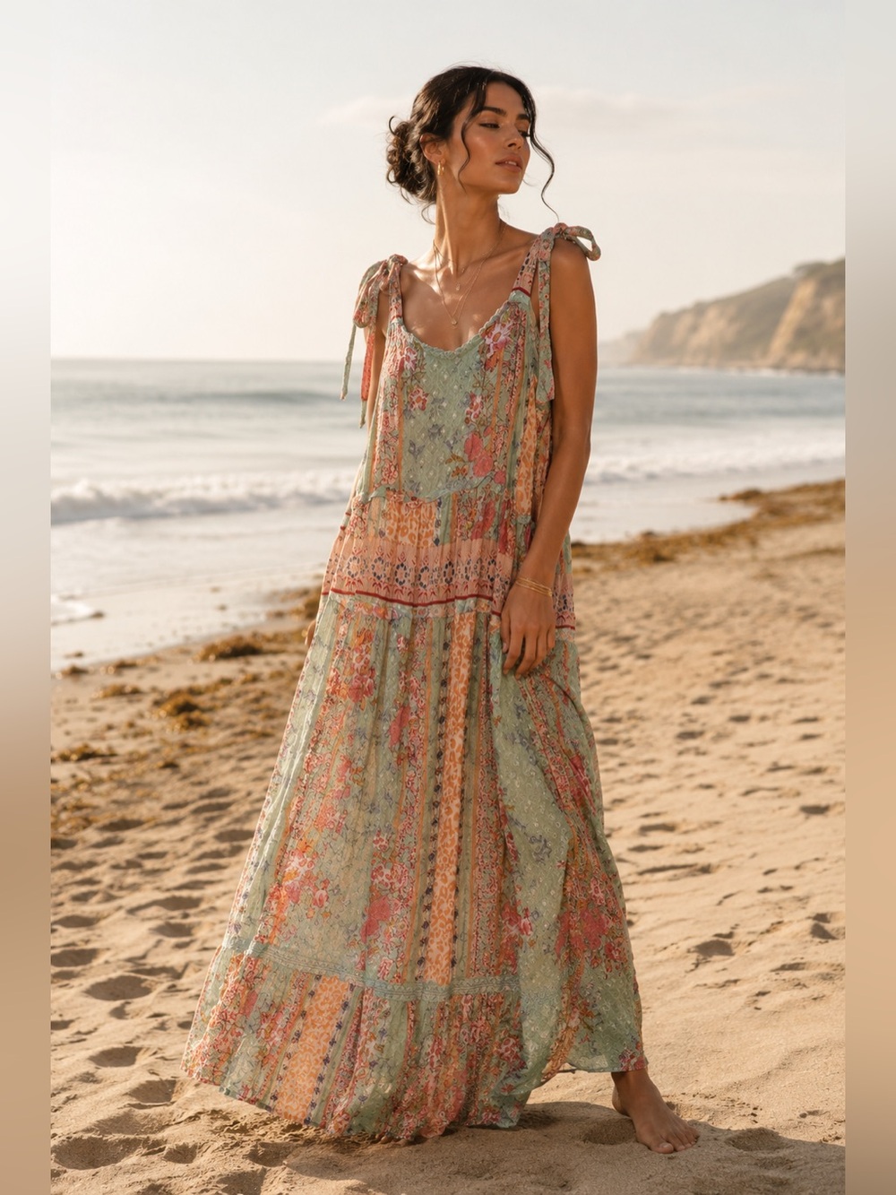 Celina one size Floral Maxi Dress NWT
